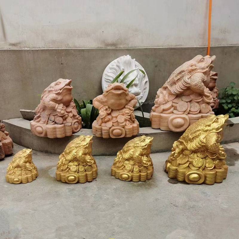 开业喷水金蟾石雕三足蟾蜍 石头金蟾招财摆件