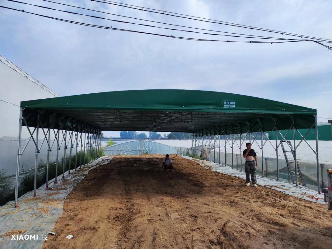 大型仓库推拉雨棚伸缩式遮阳帐篷宵夜停车户外移动大排档折叠雨篷