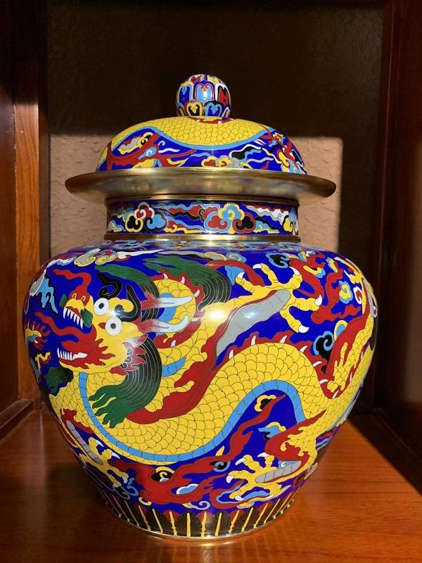 景泰蓝工艺品 纯手工制作 紫铜胎工艺高温烧制而成 铜胎掐丝珐琅工艺品 景泰蓝厂家定制加工