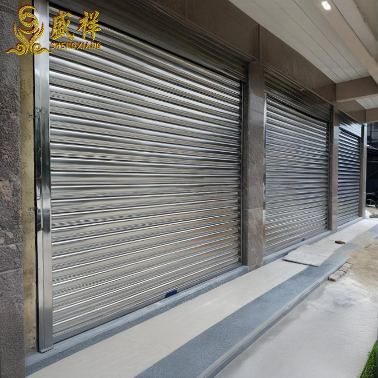 惠州透明水晶卷帘门 商场车库铝合金电动卷闸门厂家直销盛祥