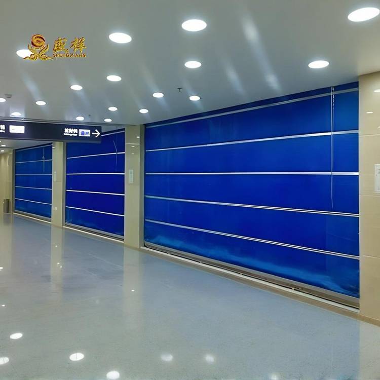 商场车库无机布防火卷帘门 电动不锈钢卷闸门厂家盛祥