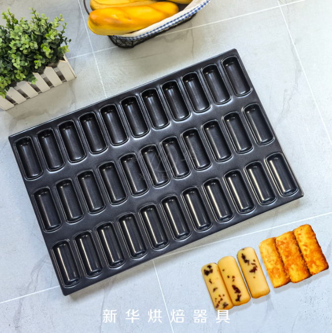 新品33连圆柱蛋糕烤盘模具进口涂层商用不沾烤盘4060