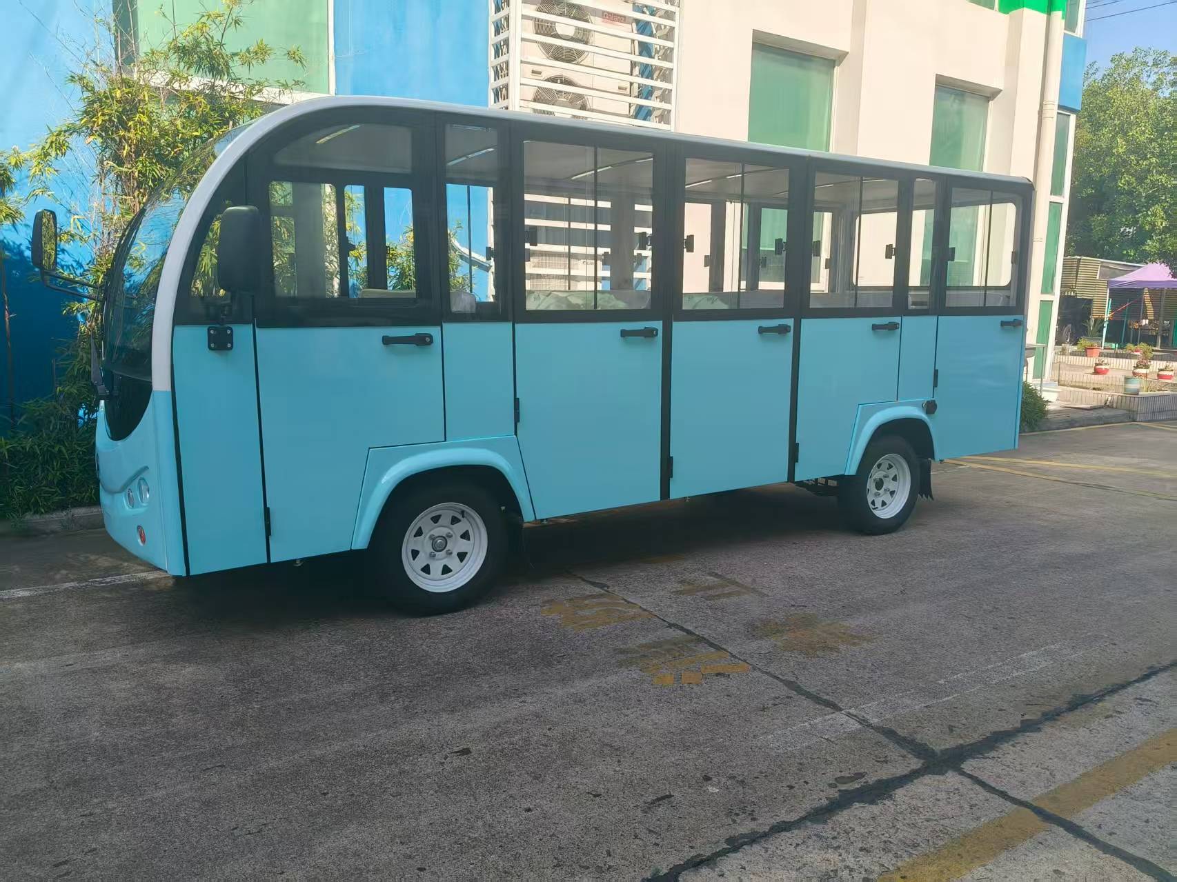 利凯 景区观光电动车 十四座游览观光车 景区学校工厂电动摆渡车