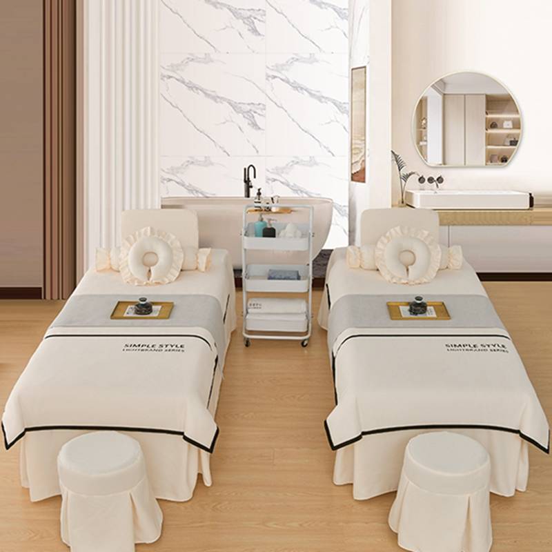 美容院效果图设计美容院装修美业装修设计美容院床上用品床罩四件套