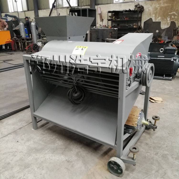 香菇平菇菌包破袋机铲车进料菌棒粉碎剥袋生产线