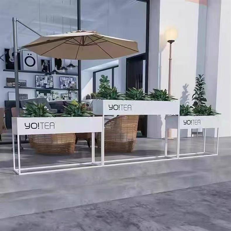 福建园艺镀锌板花箱 不锈钢花盆 道路护栏花槽 写字楼装饰花坛 源头工厂