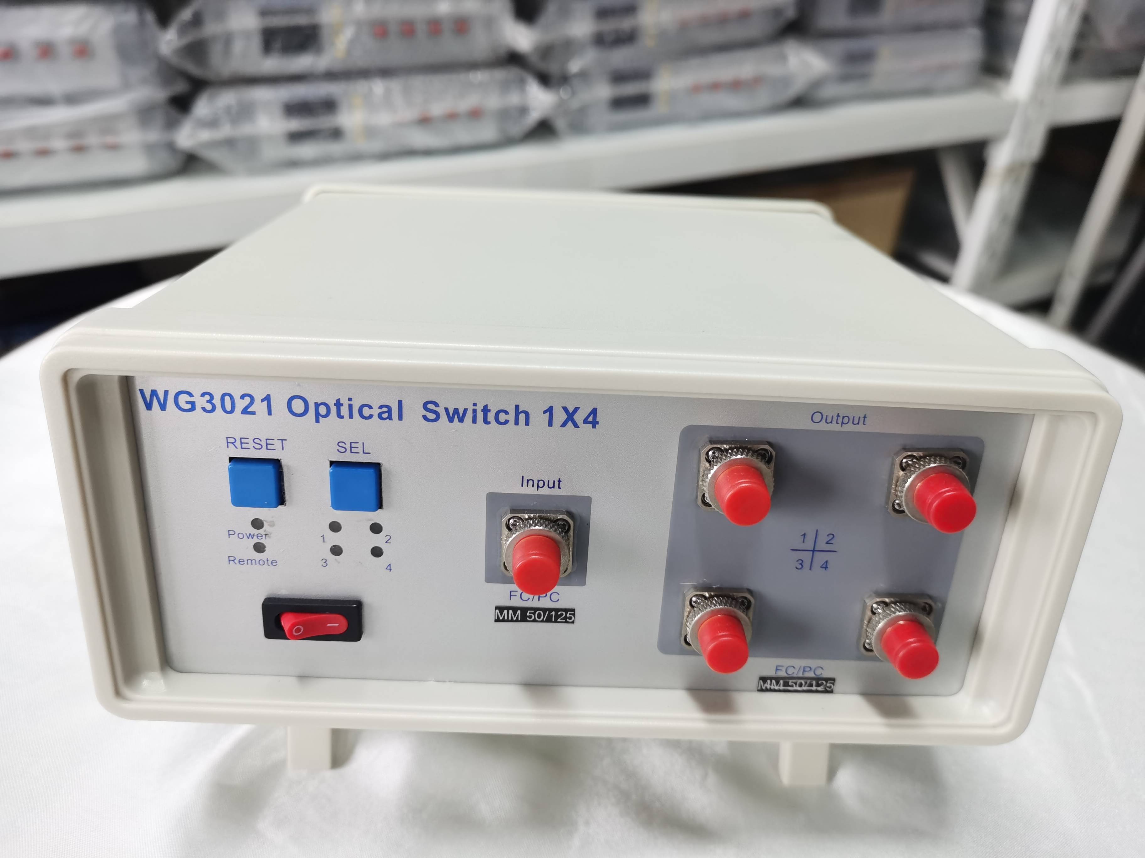 【热销】上海文简电子WG3021台式1X4光开关｜光纤网络测试/多通道切换/稳定可靠