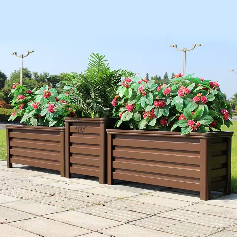 福建铝合金花箱 户外庭院花盆 组合花箱 种植容器 市政隔断花箱