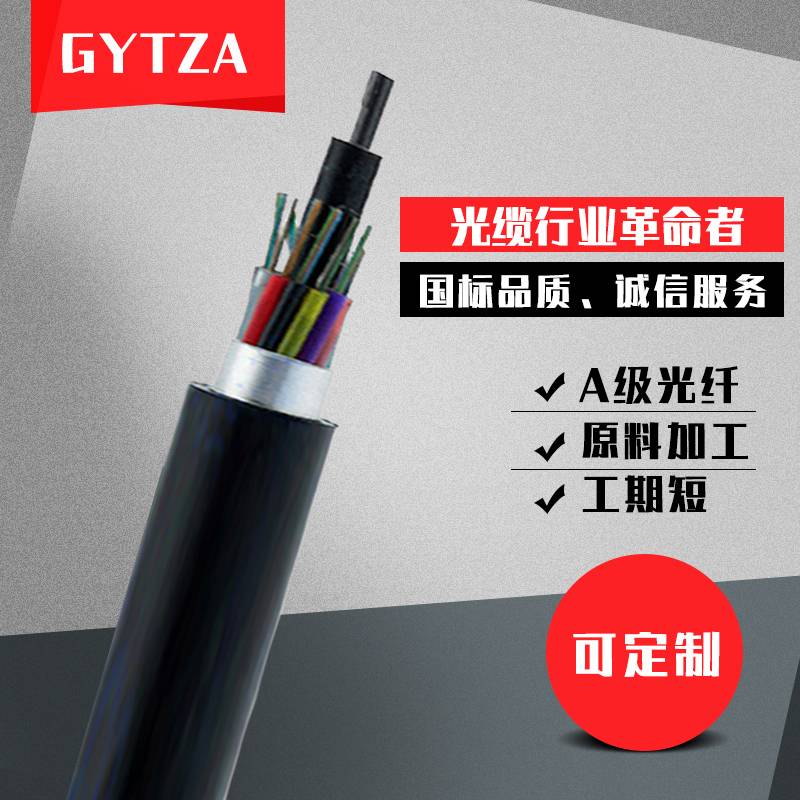 阻燃光缆4/8/16/24/48/96芯gytza-12b1.3架空耐高温LSZH铠装光纤