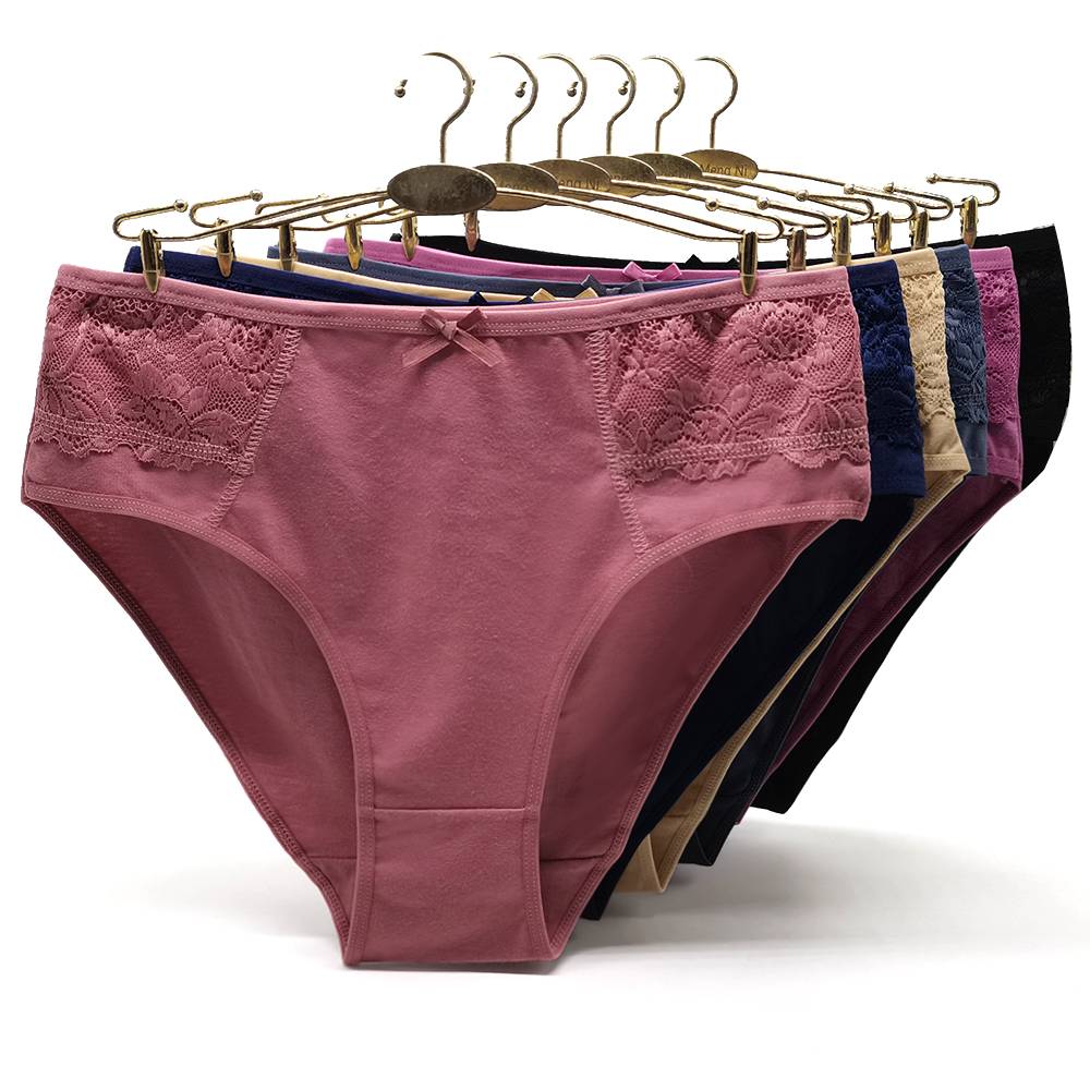 欧美外贸跨境货源大码妈咪裤 透气简约时尚纯色内裤女式三角裤