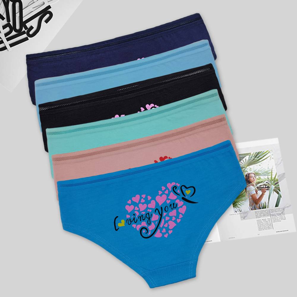 外贸跨境欧美现货女士内裤 简约舒适透气印花女式三角裤 厂家批发