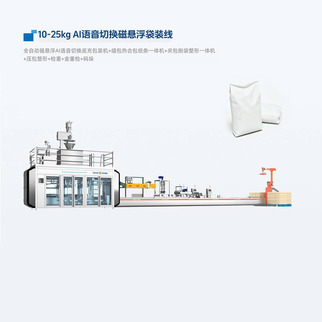 金旺智能 高端食品添加剂精准大袋包装生产线 营养强化剂酶制剂10-25kg磁悬浮自动包装设备